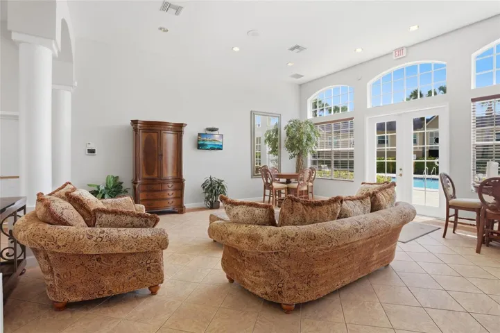 Elegant community clubhouse — gathering space for residents. Included in HOA.