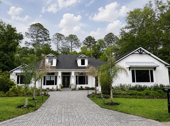 Front of home with so much curb appeal.