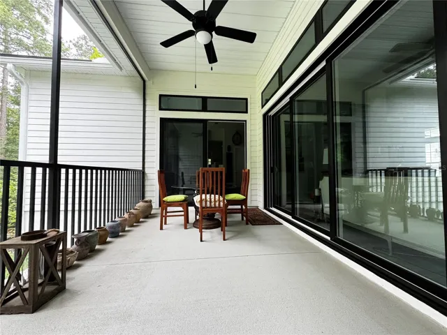 Lanai off the Gathering room and Living room (2 sets of sliders) with sliders that open to outside.