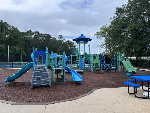 Playground with picnic area.