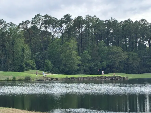 Golf Course with ponds.