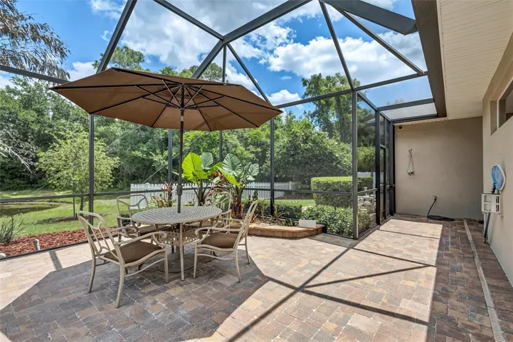 fenced area for your furry friends just off the patio.