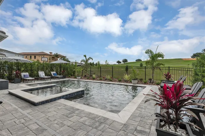 Salt water pool and spa