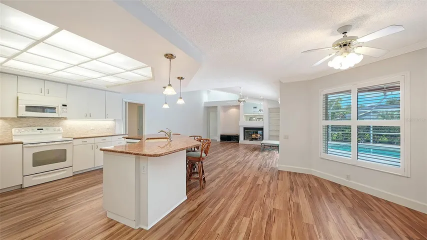 Kitchen open to Family Room