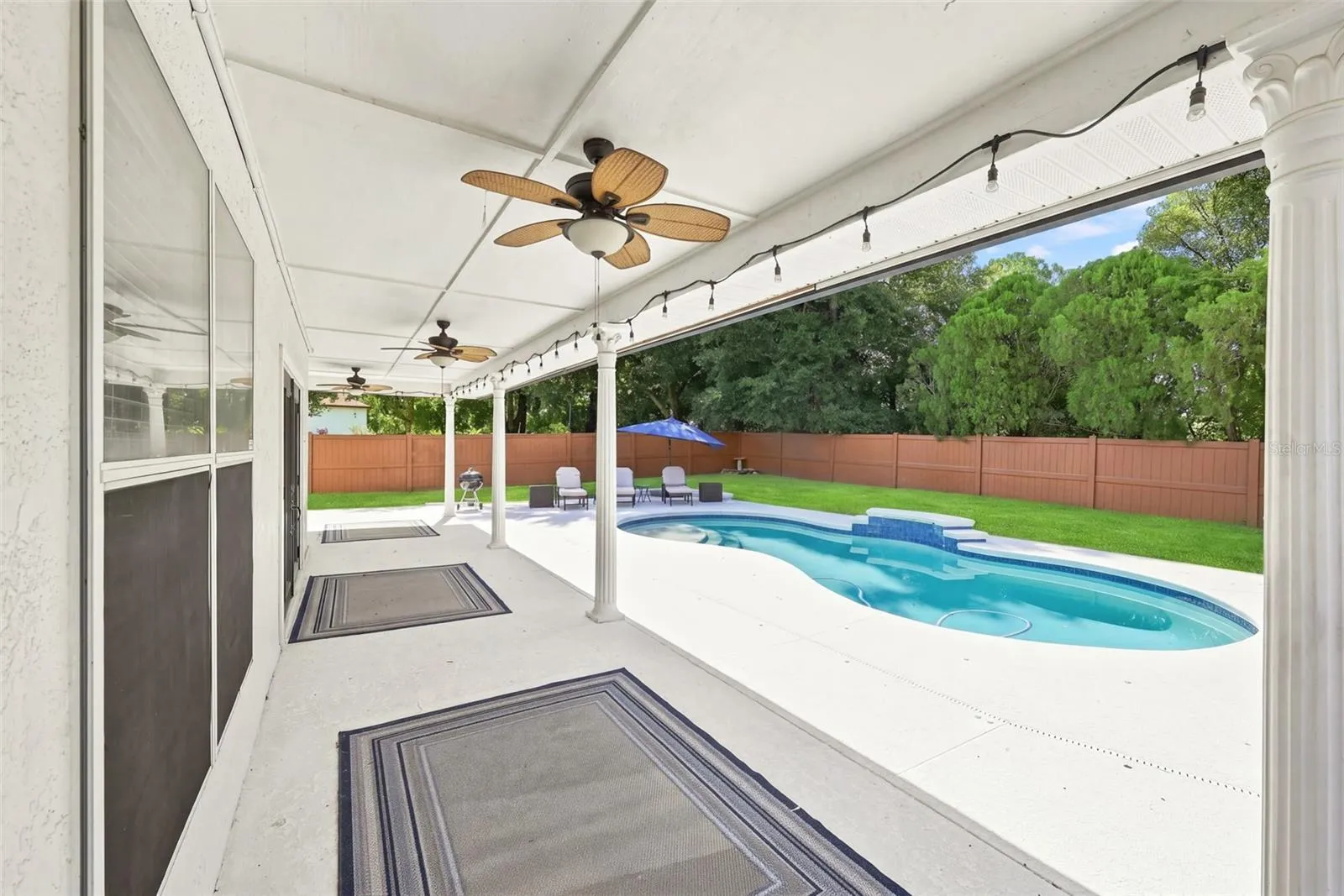 large covered lanai