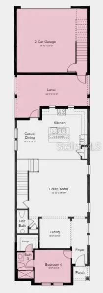 First Floor Plan~ Additional Highlights Include: wet bar in game room and custom 42" cabinets throughout.