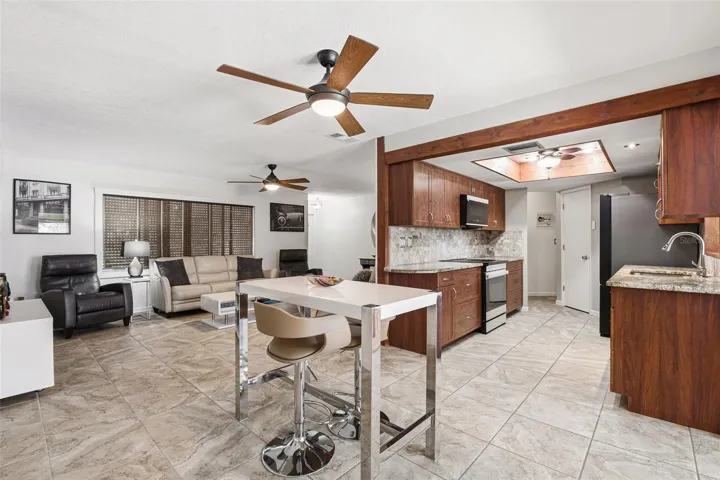 Open Concept Dining and Living Area.