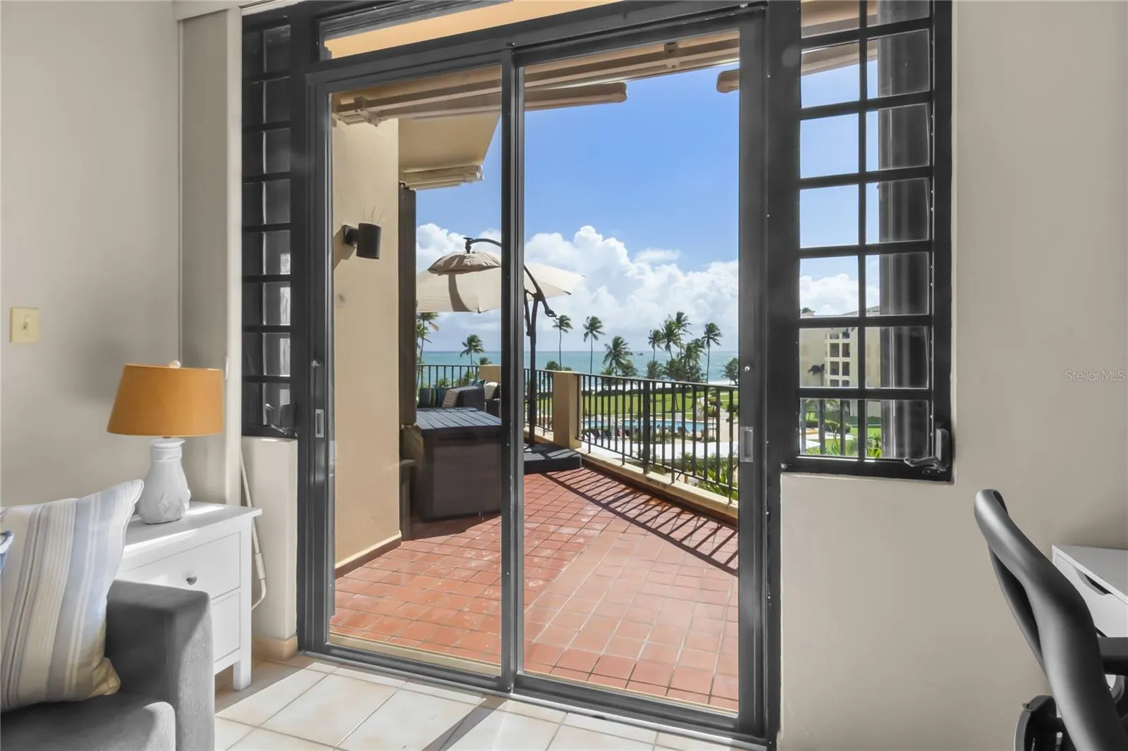 Access to the balcony from master bedroom
