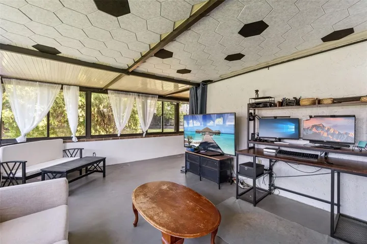 Office Space with views to the backyard.