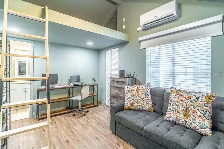 Its own mini-split HVAC and a walk-in closet
