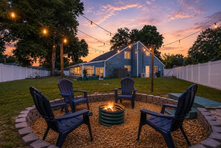 Enjoy the sunset at the firepit