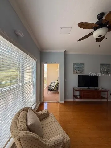 balcony in background