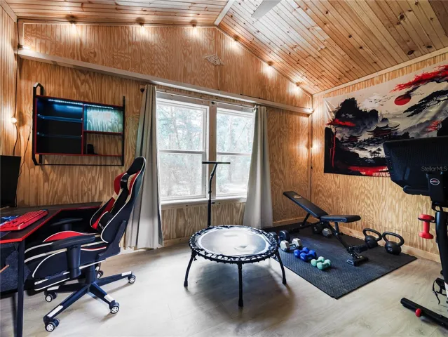 Enclosed room in barn