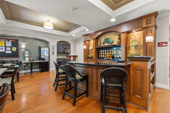 Bar area in common area
