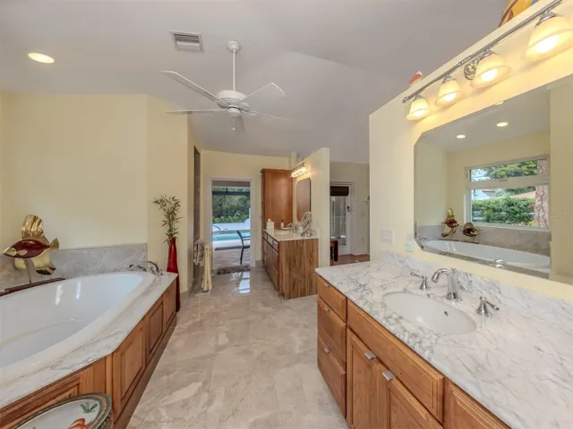 Primary bathroom with pool access