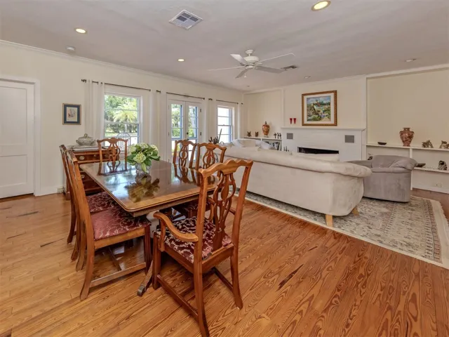 Dining room, living room