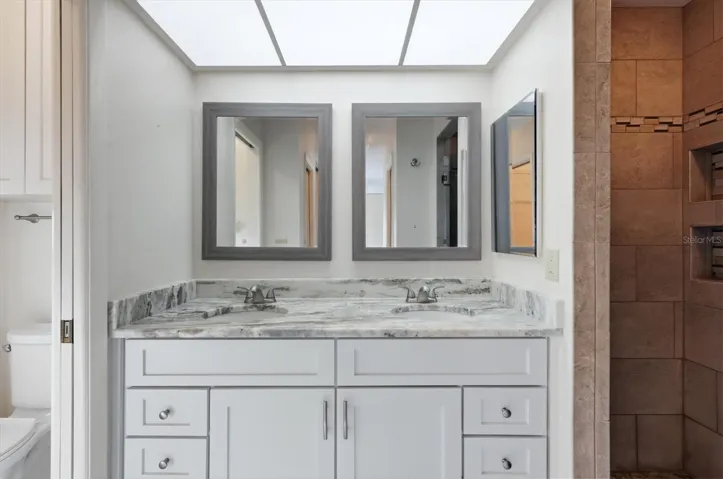 Primary Bath with double sink vanity