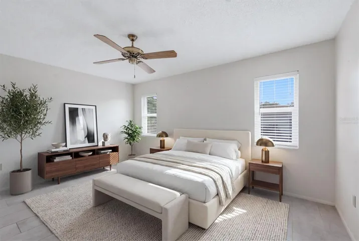 Virtually Staged Primary Bedroom