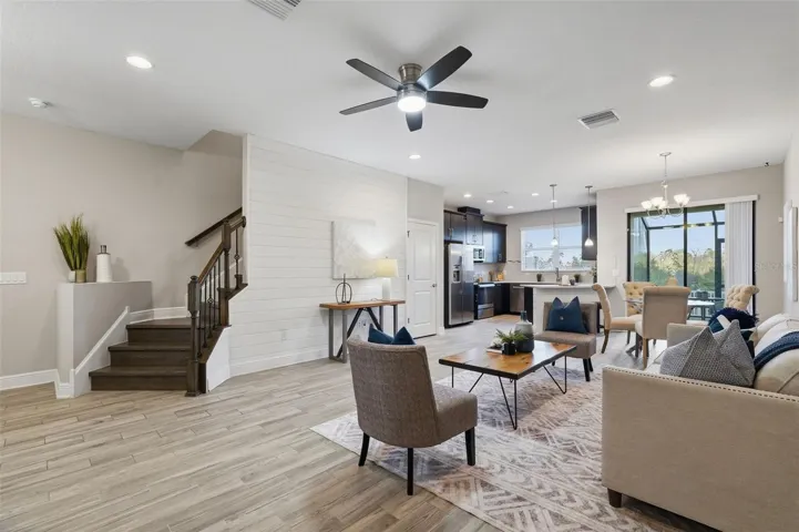 Open and large living and dining area