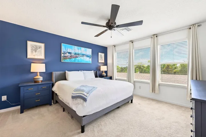 Light, bright and spacious primary suite.