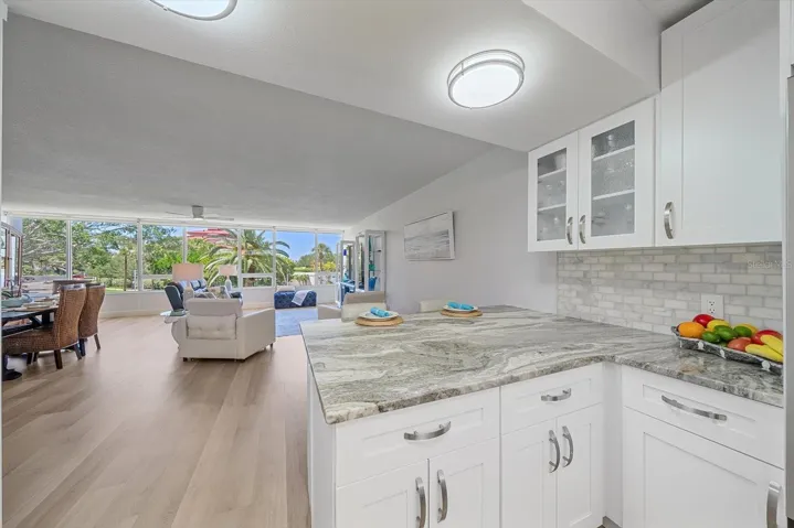 Kitchen to living area