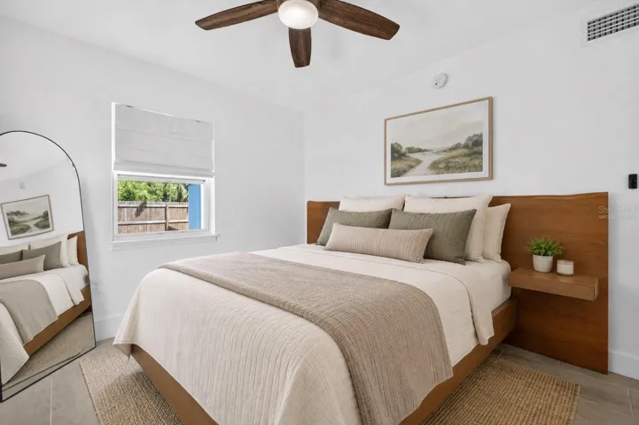 Virtually staged bedroom 1