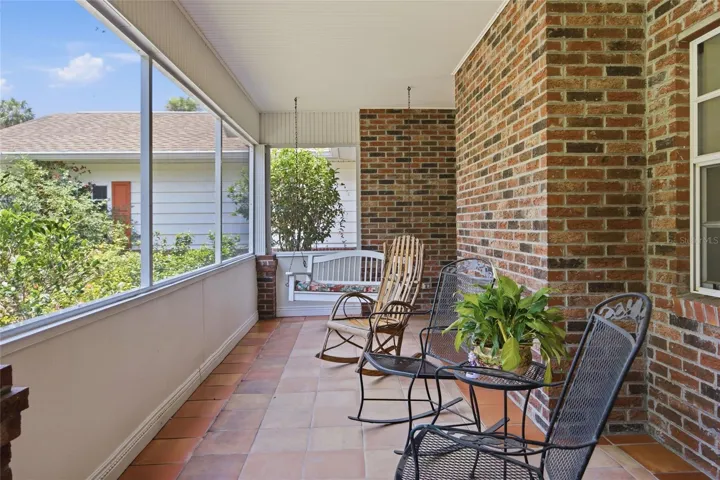 Covered front porch