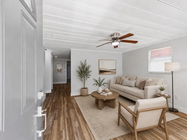 Living room staged