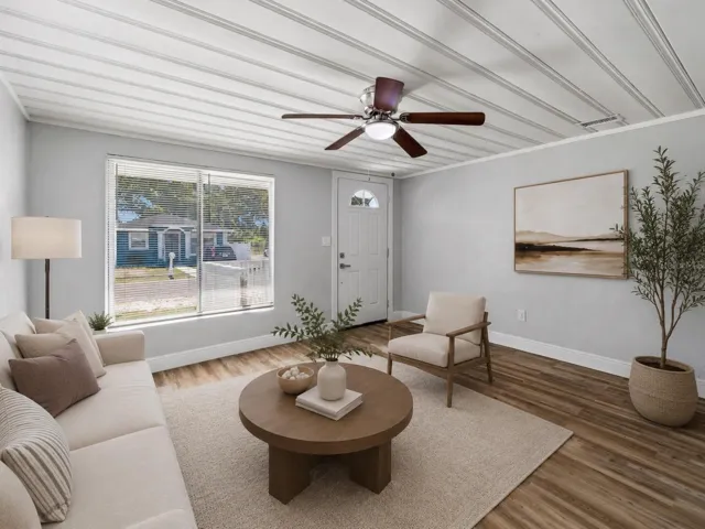 Living room staged