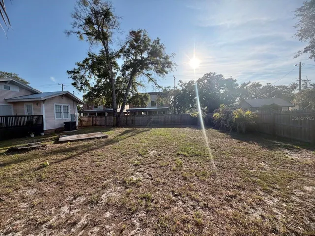 Looking west in backyard