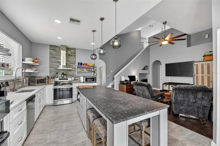 Kitchen and living room