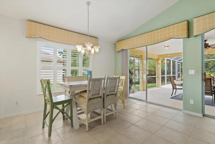 Dining Room with sliders to Lanai