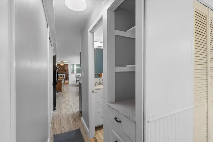 Hallway off kitchen to bedroom 1