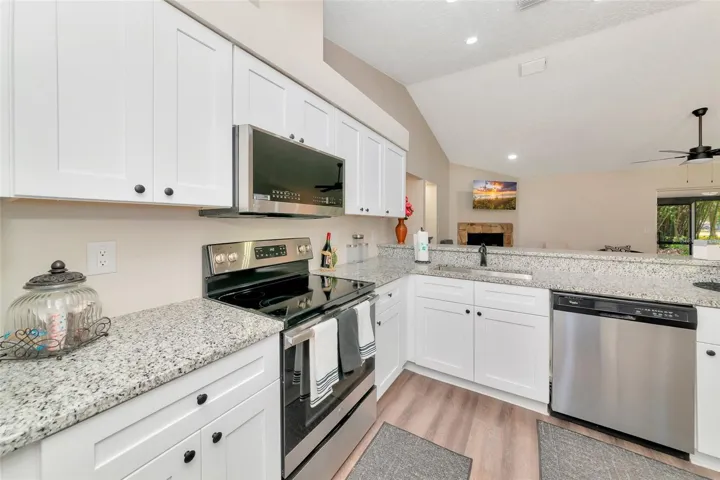 Kitchen with luxury vinyl flooring