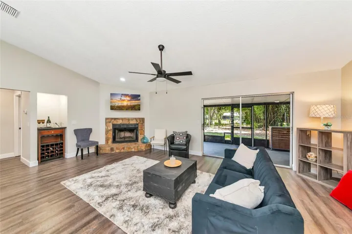 great room with luxury vinyl flooring