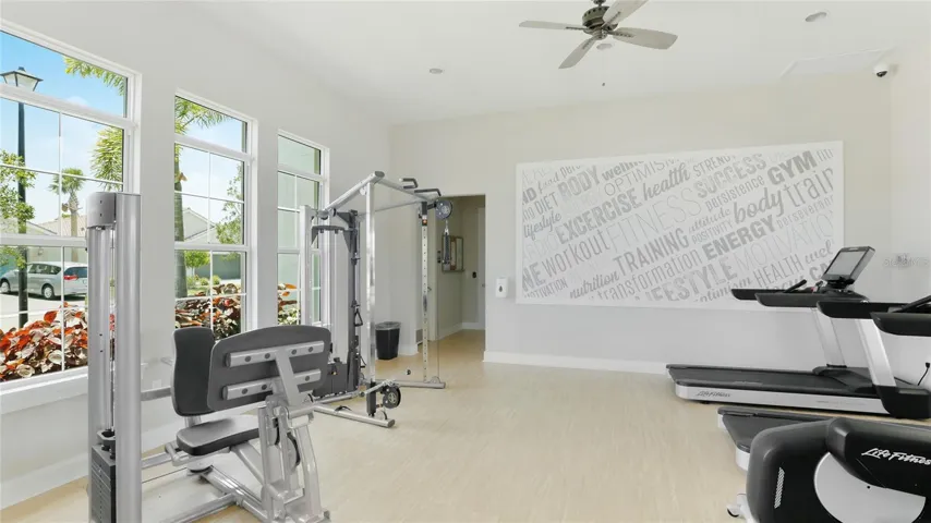 Fitness Center overlooking the Resort Style Pool.