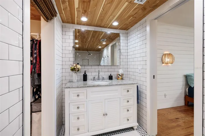 Bath cabinet with storage