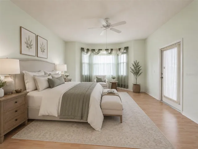 Virtual stage master bedroom