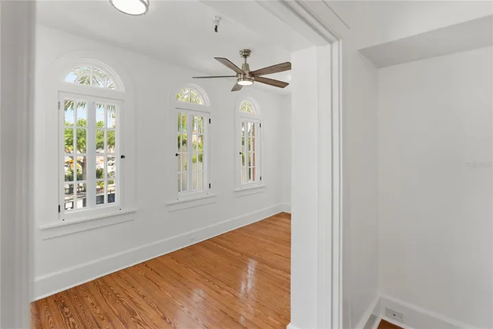 View into sunroom from living room