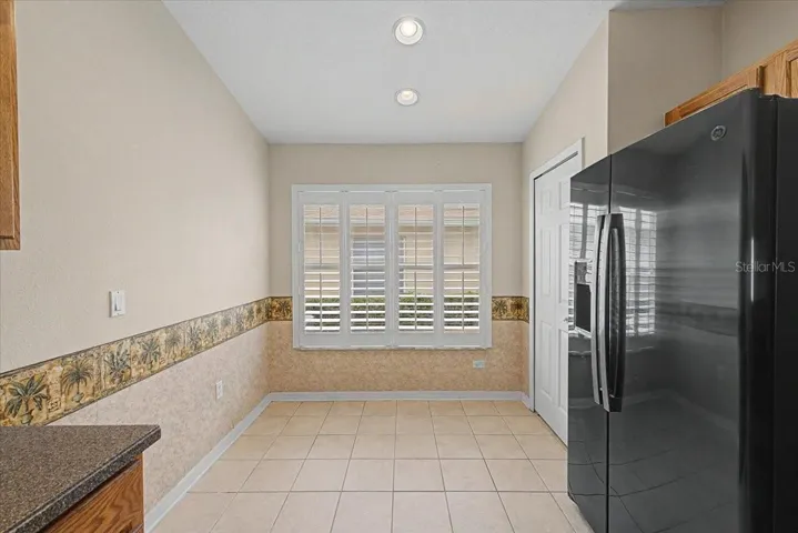 Breakfast Nook with Plantation Shutters & Pantry