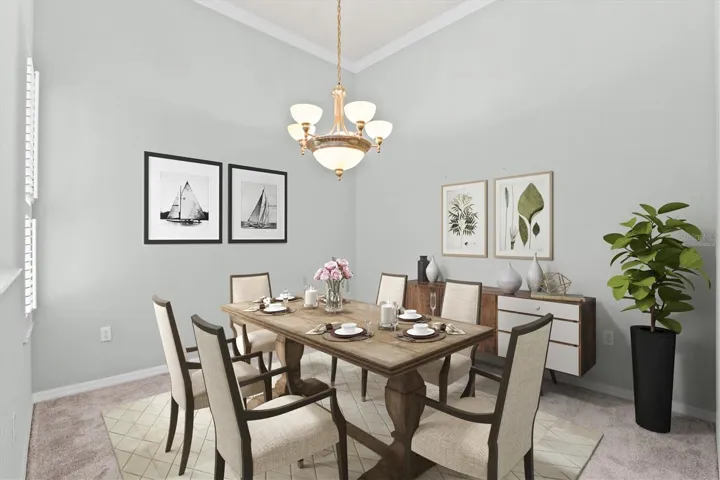 Virtually Staged Dining Room