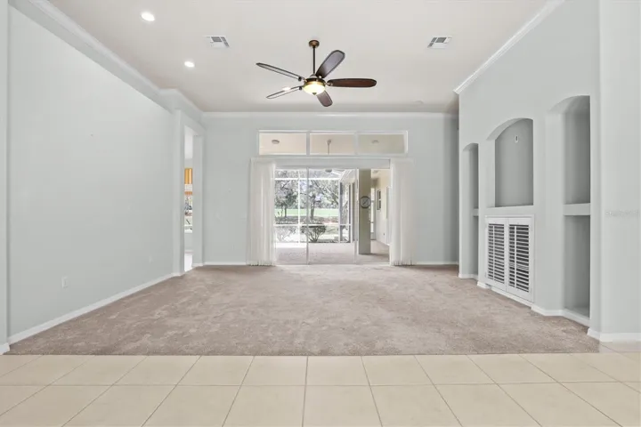 Living Room with View of Golf Course