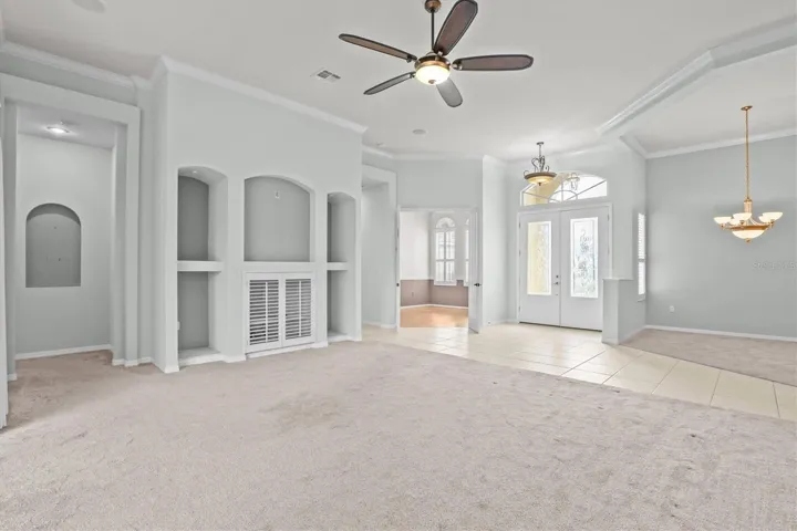 Living Room with Built In Entertainment Stand