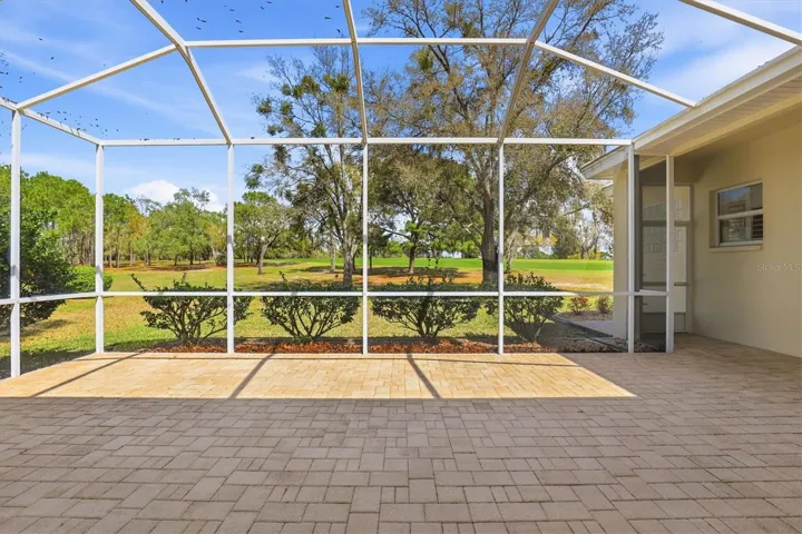 Screen Patio with View of Golf Course