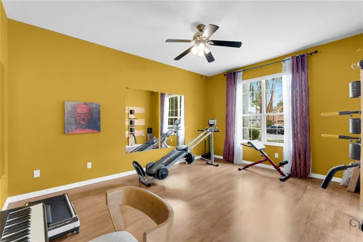 Flex space features French Doors