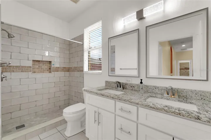 Hall Bathroom was elegantly designed.