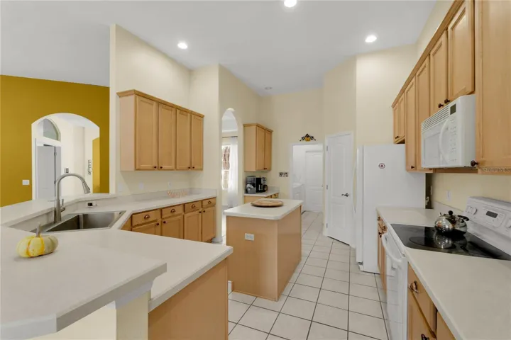 The kitchen is open to the living room perfect for entertaining.