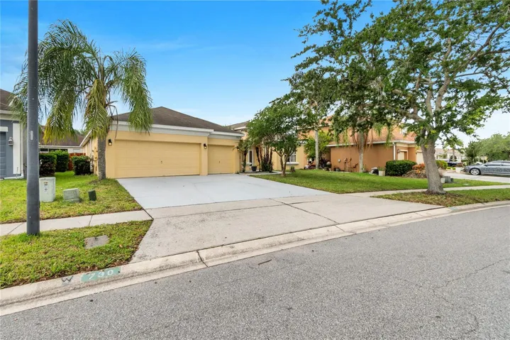 Generous size driveway in front of the 3 car garage