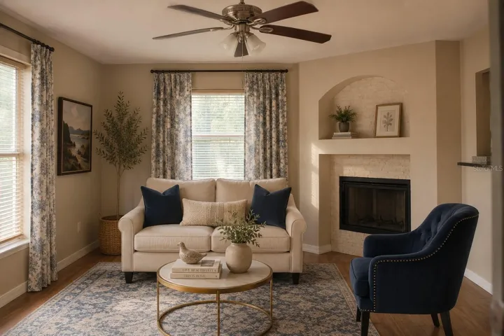 virtual staged livingroom