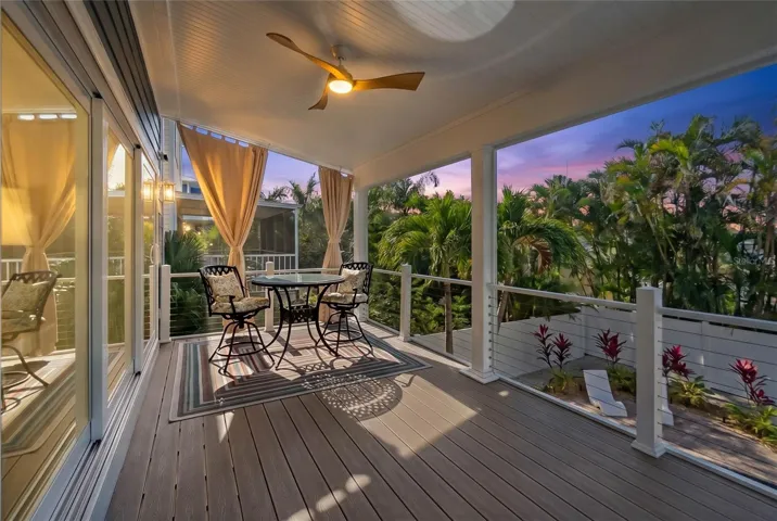 Enjoy the privacy of your Rear Deck at Twilight